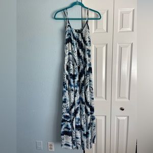 Boutique Blue and White Maxi Dress